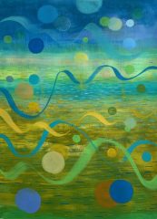 Marjorie Sopkin, "Safe is the Sound", Acrylic on Paper, 30x22, $1,900