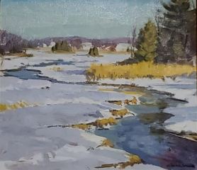 Caleb Stone, "Winter Creek", oil, , $2,000