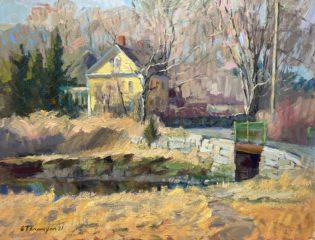 Susan Termyn, "Yellow House on the Marsh", oil, 11x14, $1,400