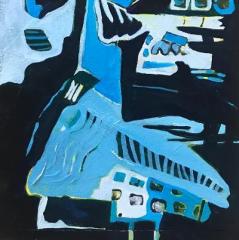 Claudia VanNes, "On the Box; Outside the Box #1", mixed, 8x8, $325