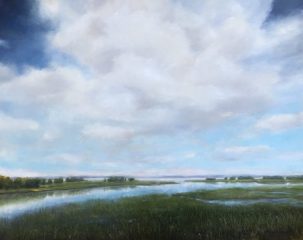 Melanie Ward, "Morning on the Marsh", oil, 24x30, $1,600