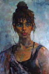 Christopher Zhang, "Silver", oil, 25x18, $4,900