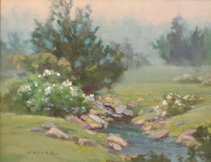 M. Barbara Maiser, "Morning Mist", oil, $950