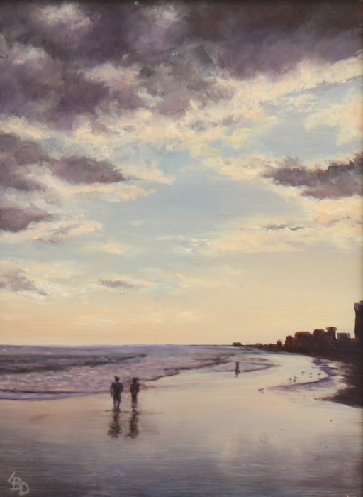 D. Linda Boisvert DeStefanis, "Time for Two", oil on aluminum, $475