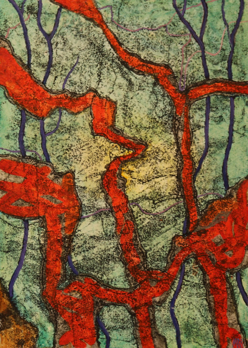 B. Michael Brennecke, "Fahnstock", oil, $1,800