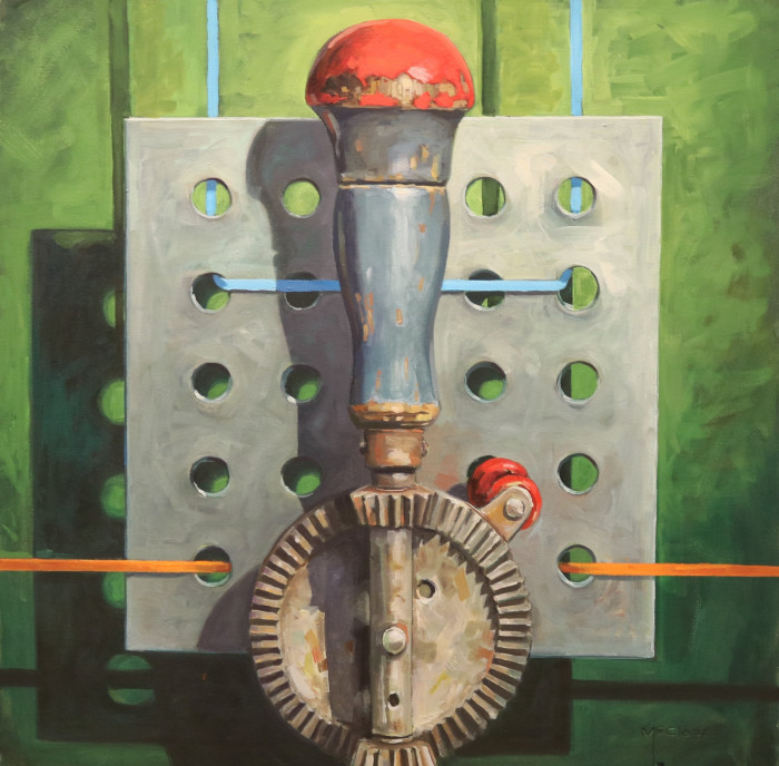 M. Brian McClear, "Drill & Ribbon", oil, $1,800