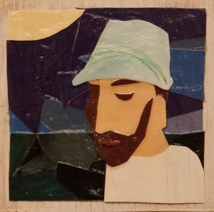 W. Candice Weigle Spier, Ben, collage mixed media, $175