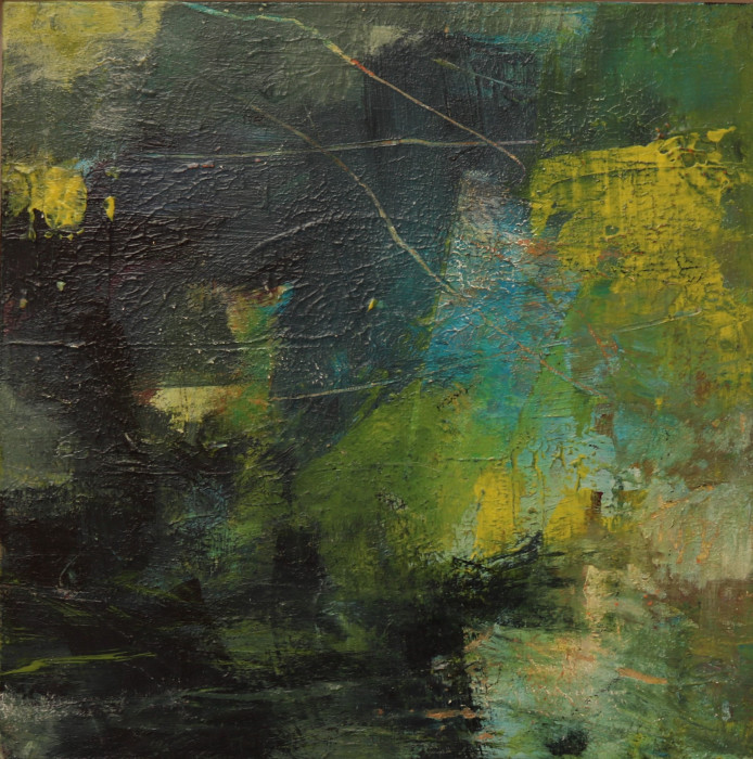 Crystal MacLean, "Crossed Lines", acrylic, $160