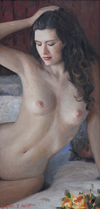 M. Dianne Panarelli Miller, "Rose", oil, $1,200