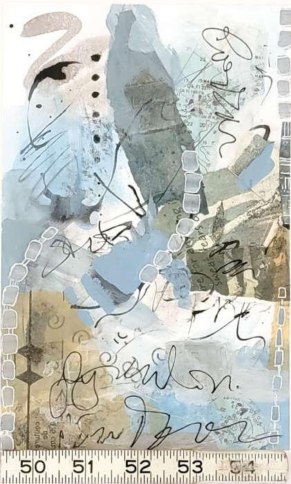 D. Carol Dunn, "Little Pleasures I", collage/ mixed media, $250