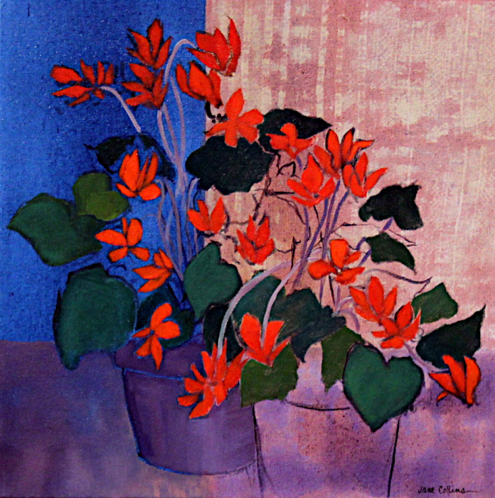 C. Jane Collins, "Winter Window", oil, $1,200