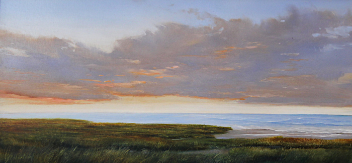 R. Janine Robertson, "Lucid Drift", oil on aluminum, $1,100