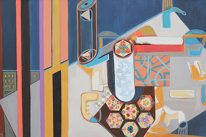 B. Jill Adele Butcher, "Reverberations", acrylic, $2,500