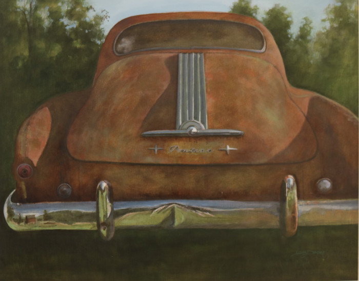 D. Jo Ann Denehy, "Landscape on the Bumper", oil, $4,500