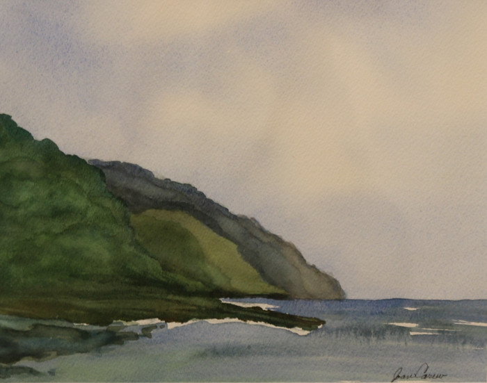 C. Joan Carew, "Tranquil Vista", watercolor, $350