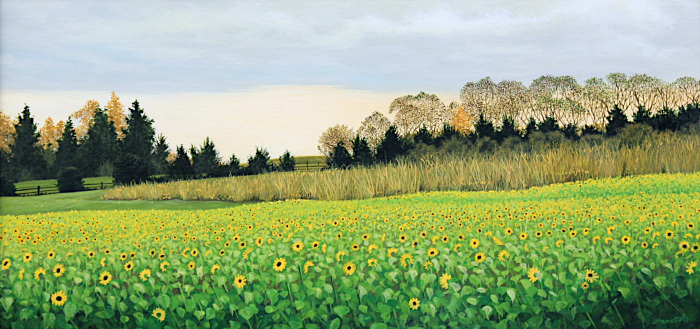 M. John Mansueto, "Sunflower Field", acylic, $2,600