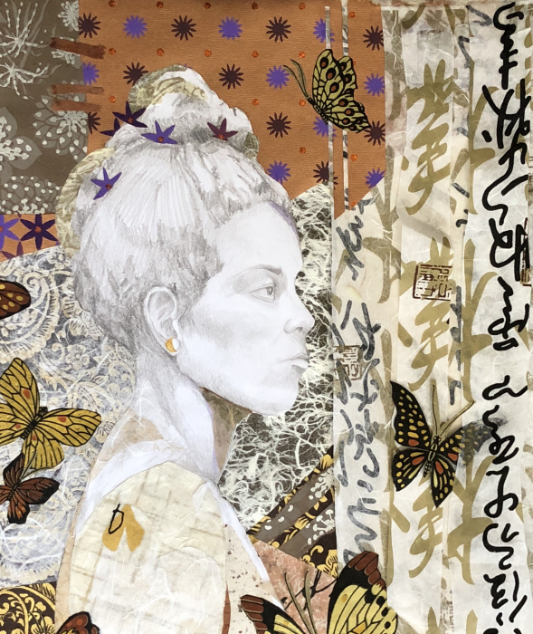 T. Lisa Tellier, "Winged Queen", collage, $1,200