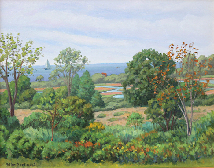B. Mike Berlinski, "Harkness Memorial Autumn", oil, $975