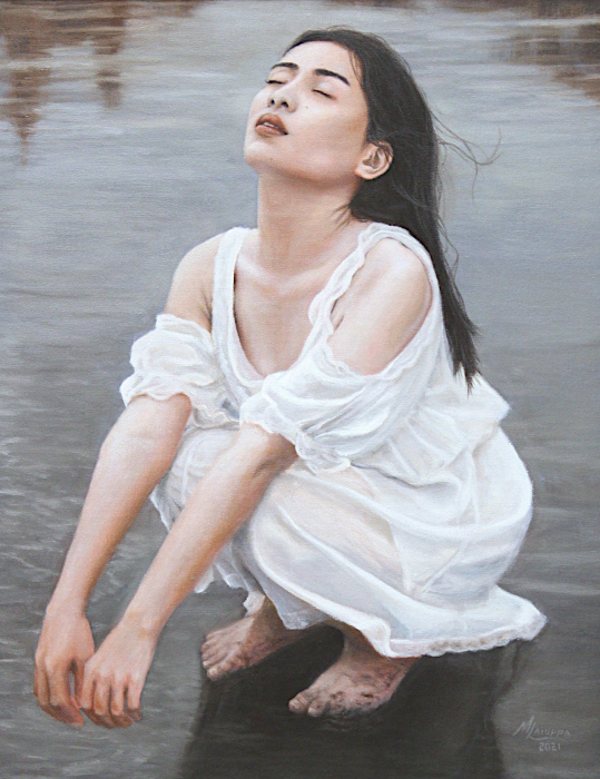 L. Mike Laiuppa, "After the Rain", oil, $765