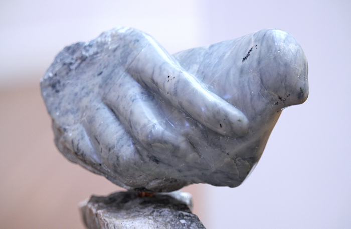 M. Molly Sullivan McDonald, "Bird In Hand", soapstone, $1,500