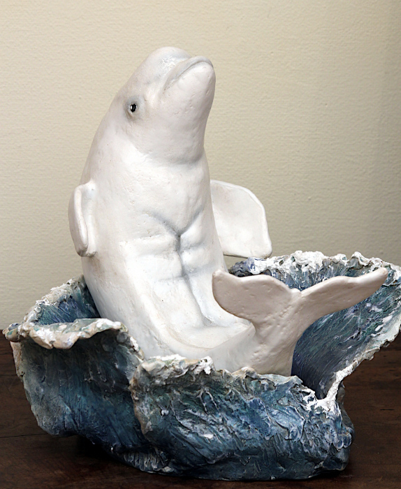 L. Debra Lee, "Save the Whales", clay, $450