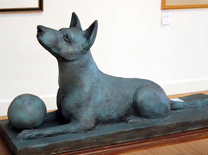 B. Serena Bates, "Damn Dog", cast stone, $5,200