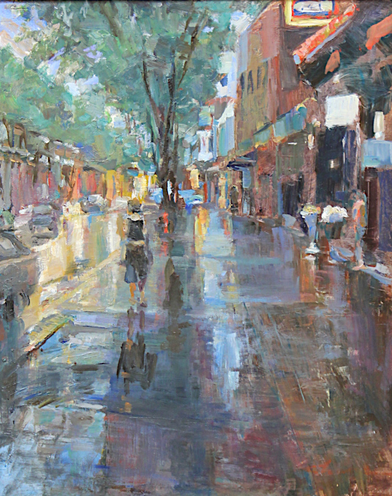S. Shauna Shane, "The Color of Rain", oil, $950