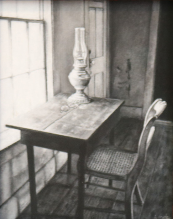 L. Stephen Linde, "The Reading Desk", pastel, $1,000