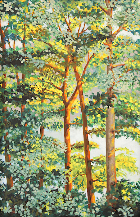Z. Vivian F. Zoe, "Criss Cross", oil, $1,500