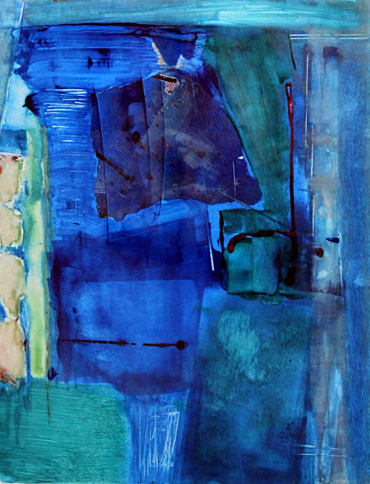 W. Ann D. Williams, "Blue Moods", monotype print, $750