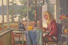 T. John C Traynor, "Liz on Screened Porch", oil, $18,000