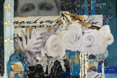 T. Lisa Tellier, "Behind the Garden Gate", collage, $800