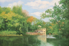 B. Phyllis Bevington, "Across Jennings Pond", oil, $500