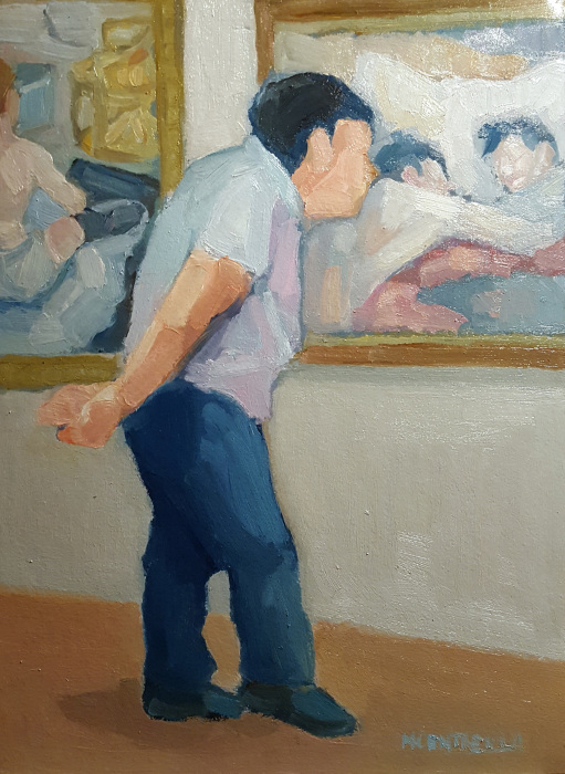 Centrella, Michael, "Henry (Bed, Bath, and...)", oil, $575