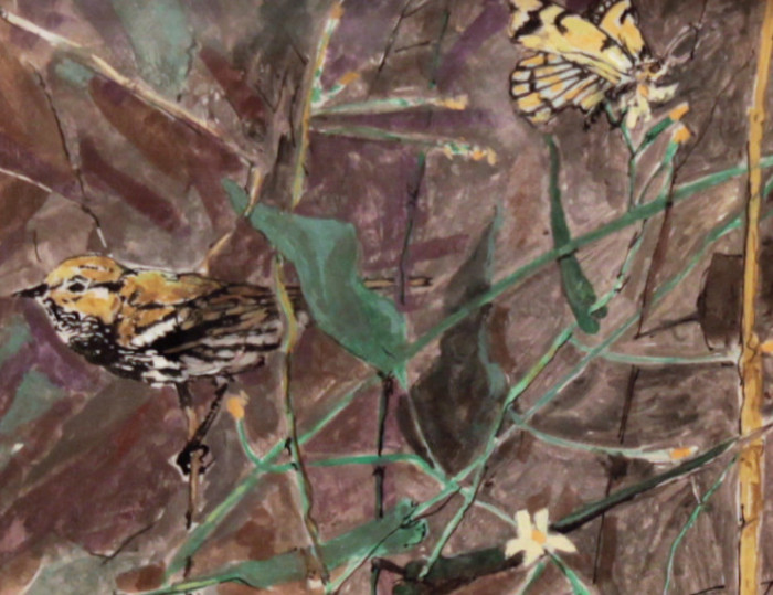 Wlochowski, Pete, "Black Throat Green", ink/watercolor, $600