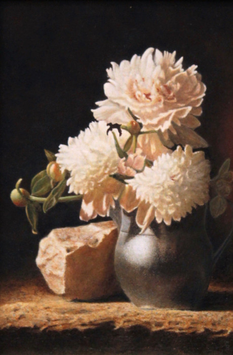 Barbour, Charles F., "Peonies (from the Marsteller farm, ca.1892)", egg tempera, $2100
