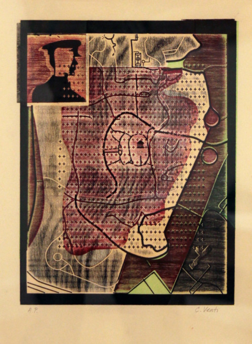 Venti, Carmela, "Service", woodcut, $350