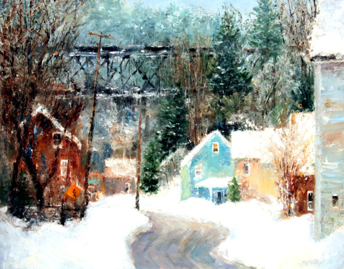Forouhar, Faripour , "Snowy Winter", oil, $1600