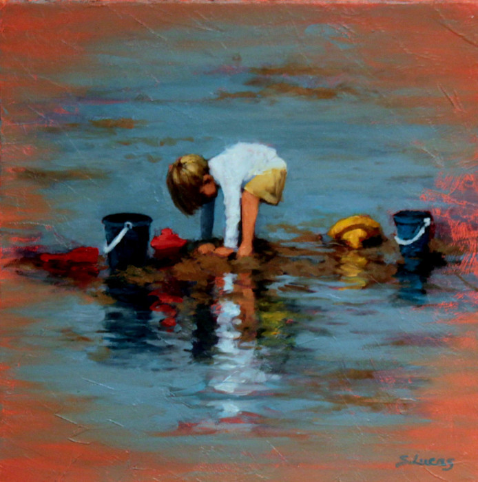 Lucas, Sarah Stifler, "His World", oil, $1000