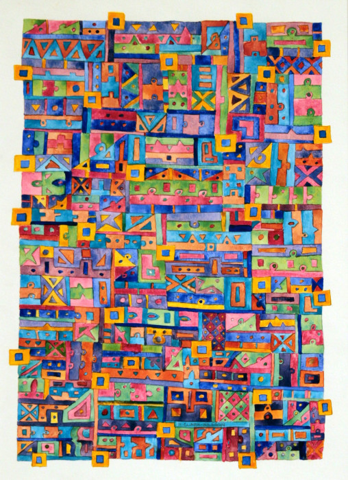 Clark-Nilsson, Katherine, "Motown Series I: Square", watercolor, $800