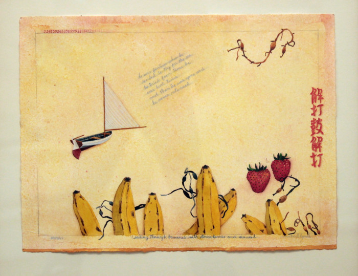 Lynch, Michael, "Sailing Through Bananas", watercolor, $450