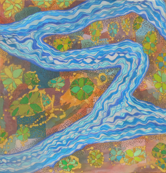Cotnoir, Rosemary, "Meander", acrylic, $1500