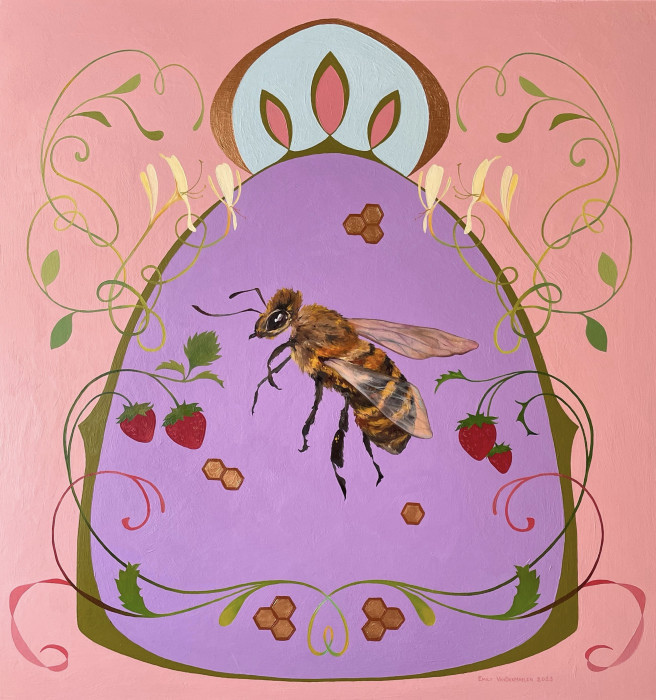 VanDerMaelen, Emily, "Honey Bee", oil, $2000