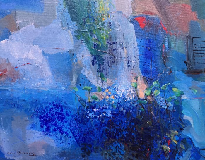 Howlader, Sunil, "Life on the Water II", acrylic, $1550