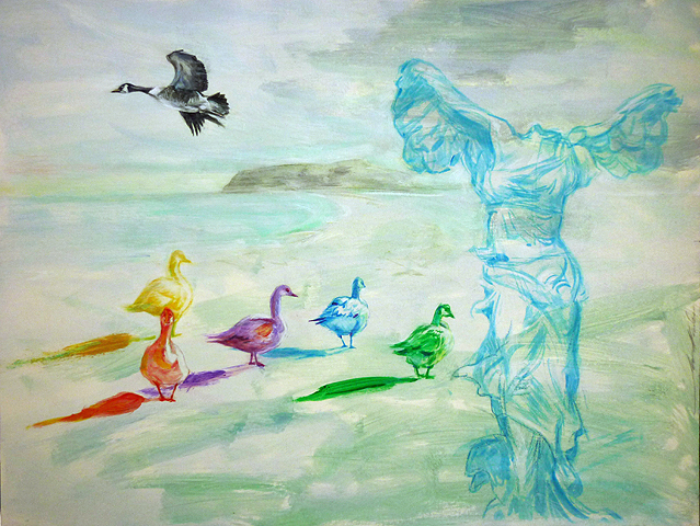 Napoleon, James, "4 Non-Blondes", acrylic on paper, $500