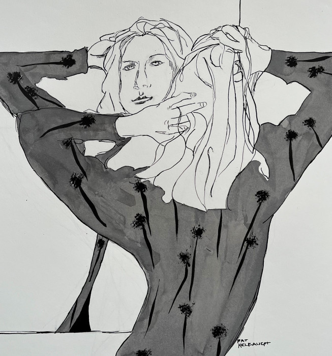 Procko, Pat, "Tarot Queen of Wands", ink, $650