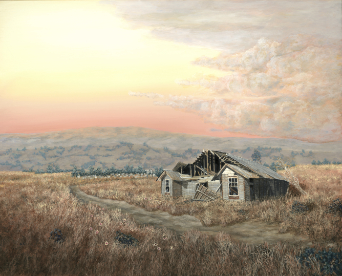 Swec, Len, "Hill Country Ruin", acrylic, $3000