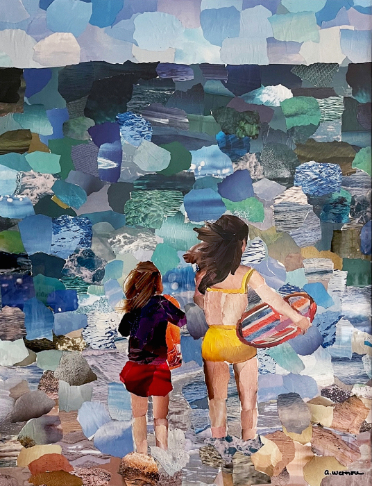 Wetmore, Alexandra , "Wading for Waves", mixed media, $3600