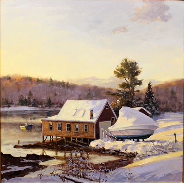 adkins Thomas frozen mist over harbor