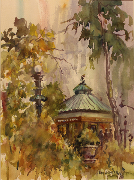 bowler jean Bryant park gazebo